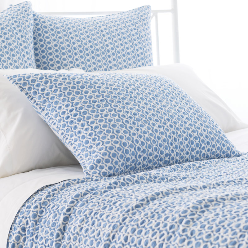 Tyler Quilted Sham, Euro, French Blue