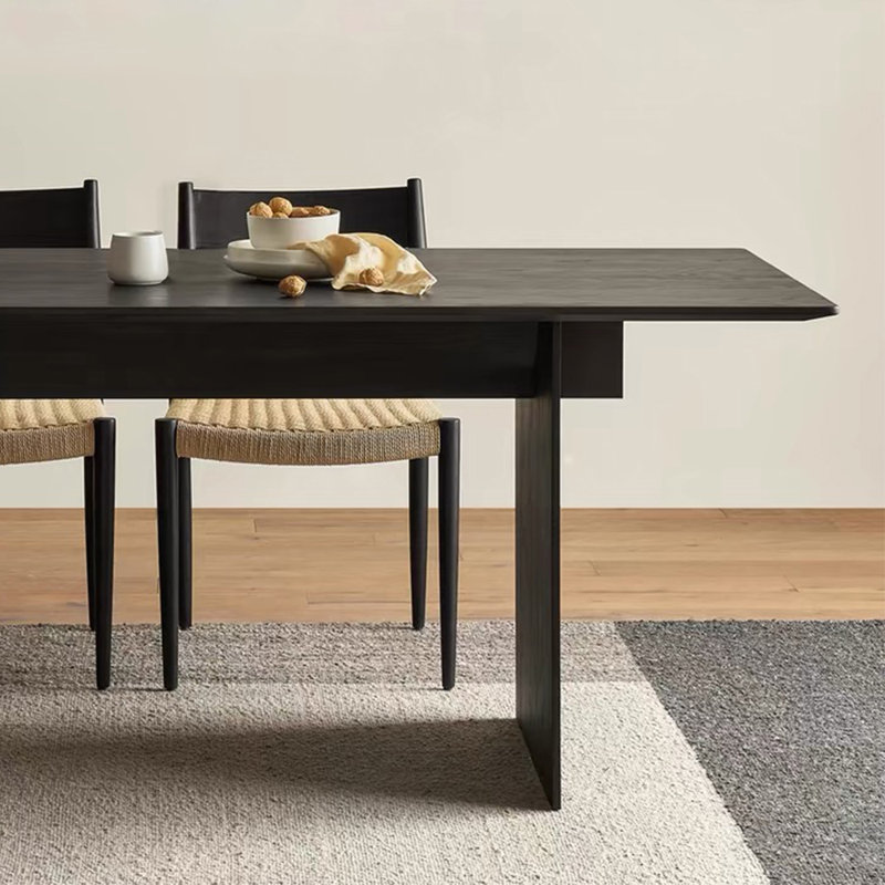Table de salle à manger Vintage, H 28,74 po x L 62,99 po x l 31,49 po, Noir, noir, noir, noir