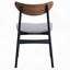 Ensemble de salle à manger contemporain 5 pièces noir et noyer avec 4 chaises d'appoint