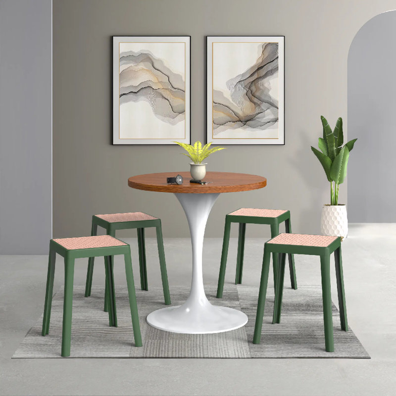Tabouret en plastique Dantoni, Vert