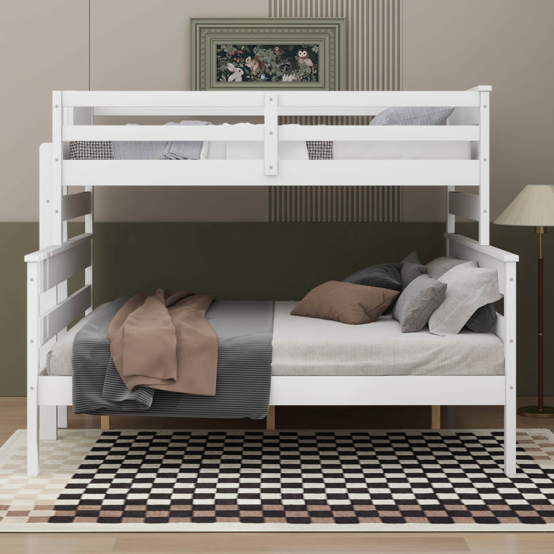 Lit superposé simple au-dessus de grand lit en bois XL