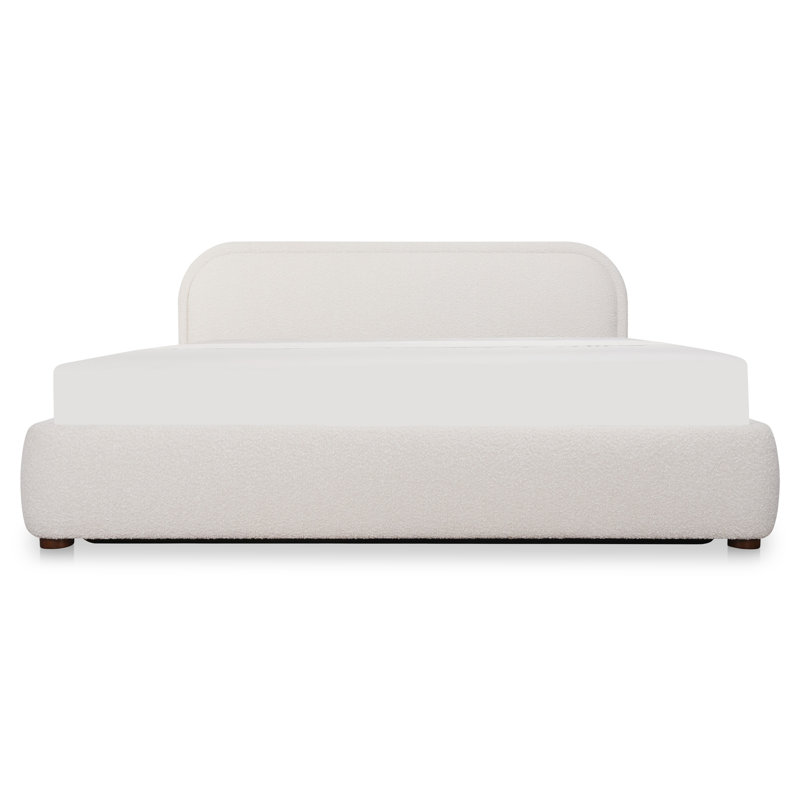 Shonda Upholstered Low Profile Platform Bed, Queen, Beige