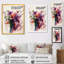 Keyva, bouquet de fleurs mauves et vertes Elegance III sur toile-88531406-88531407