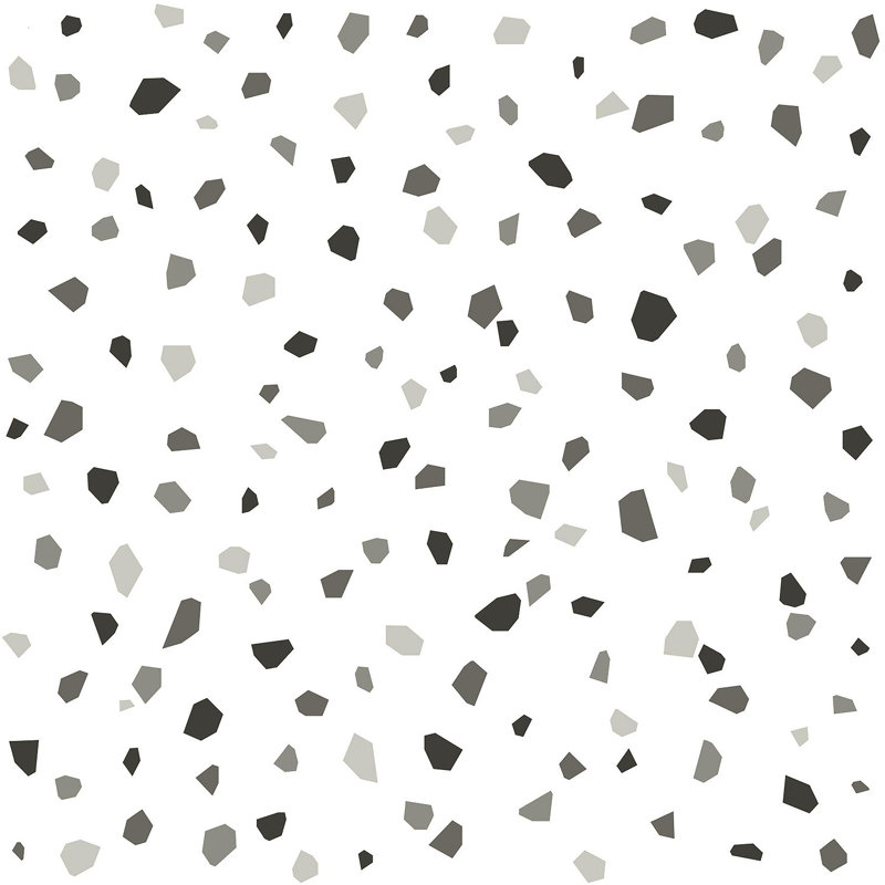 Rouleau de papier peint L 33 pi x l 20,9 po Ona Terrazzo, Gris anthracite