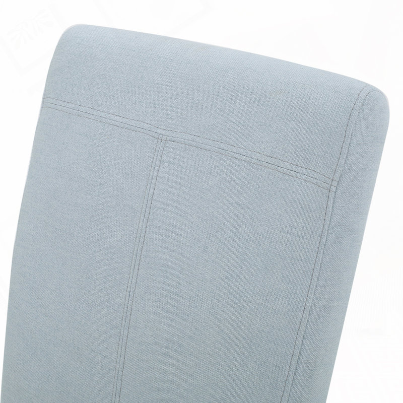 Chaise de salle à manger rembourrée, Bleu clair