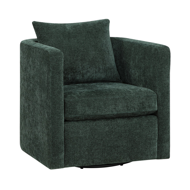 Fauteuil demi-tonneau pivotant vert Kelly, Vert