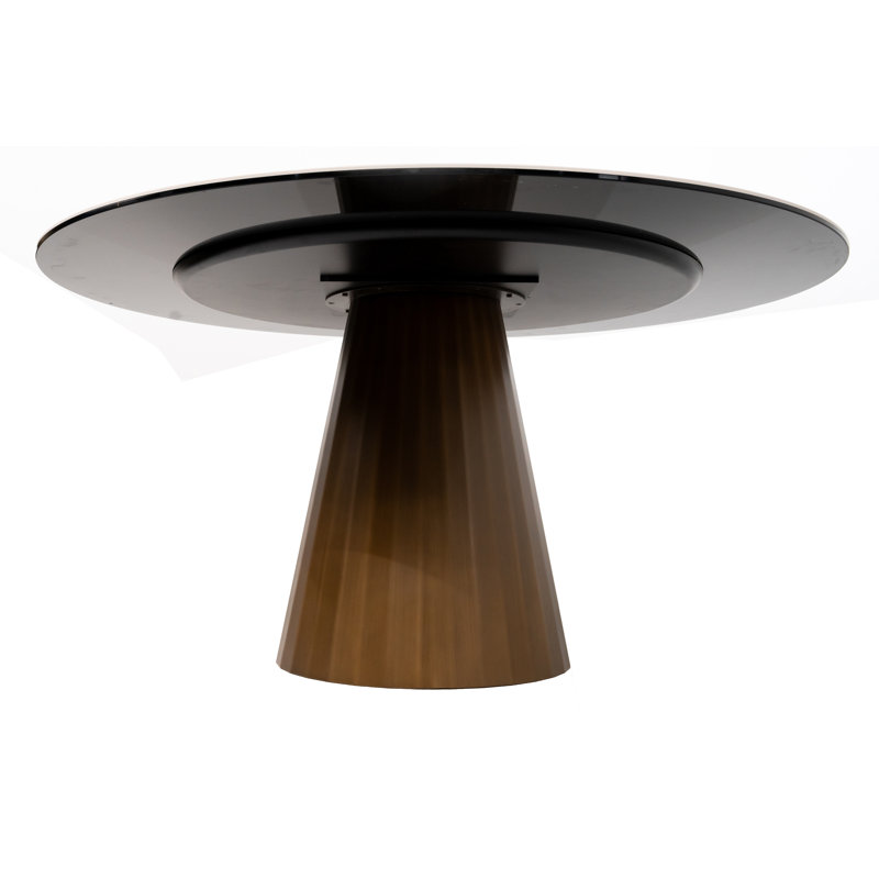 Brisny Round Metal Base Dining Table