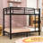 Full XL Over Full XL Metal Bunk Bed With Guardrails And Ladder-146231324-146231326