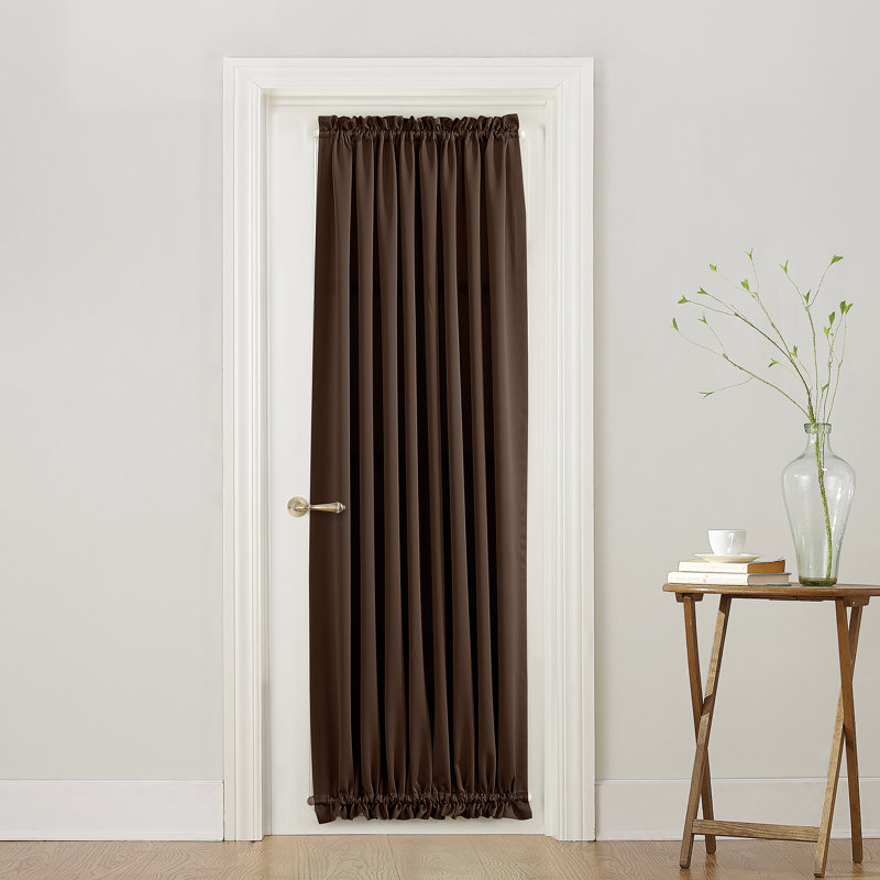 Panneau de rideau à porte thermique avec passe-tringle - Basics by Wayfair ™, Chocolat