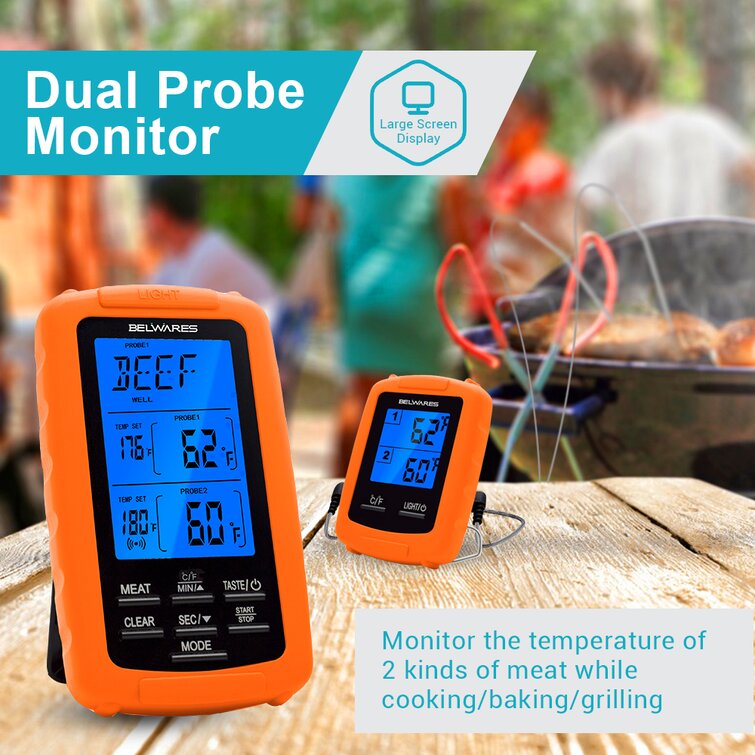  Dual Probe Digital Meat Thermometer, Temperature Meter