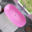 59 po X 30 po Baignoire de trempage autoportante en acrylique rose brillant