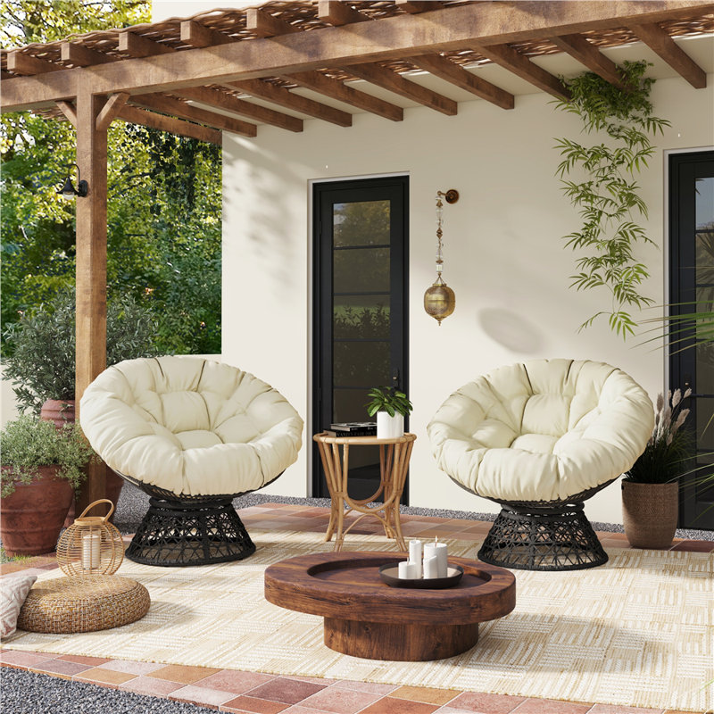 High-Density Polyethylene (HDPE) Outdoor Garden Chair, Beige