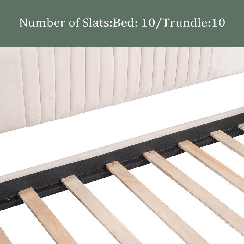 Charie Upholstered Daybed, Beige