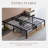 Francine 14'' No Headboard Metal Bed Frame with Cross Bed End-1593544429