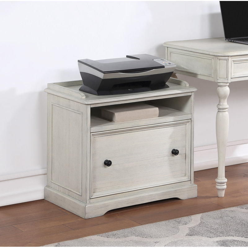 Charesse 27'' Wide 1 -Drawer File Cabinet, Antique White