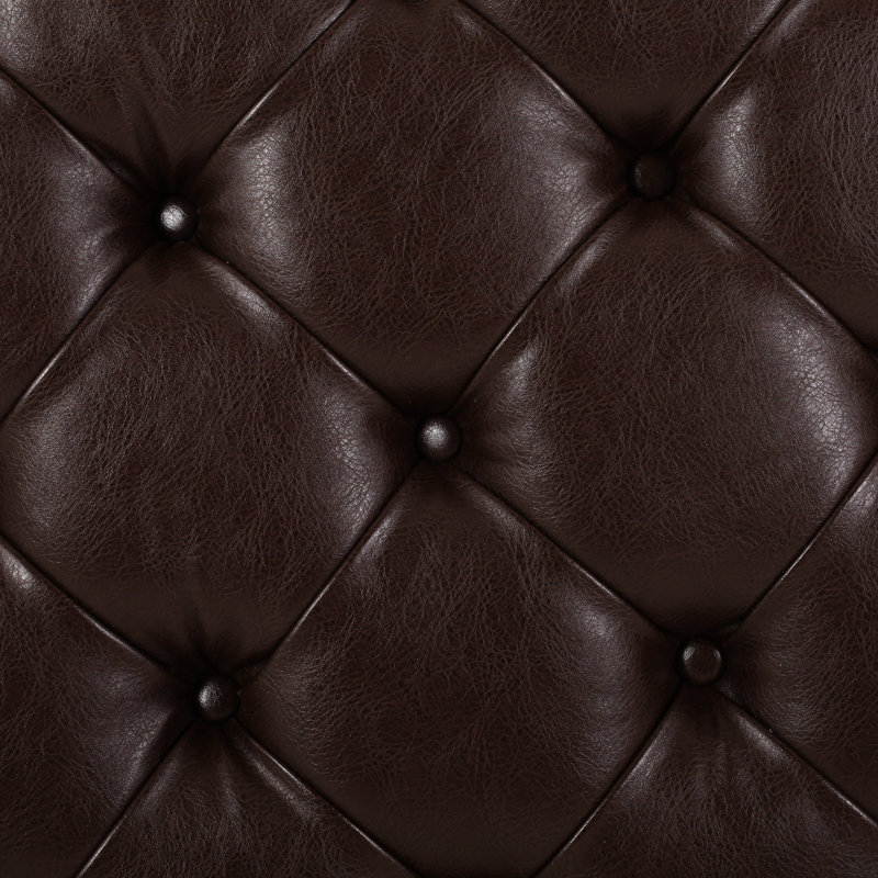 Étagère pratique en similicuir 32 po P 32 po - moderne et peu encombrante, Marron foncé