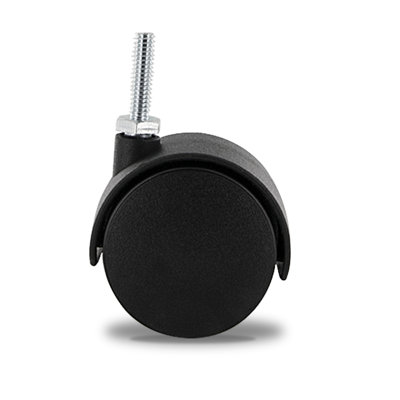 2in. Black Nylon Swivel Hooded Samson Twin Wheel Caster