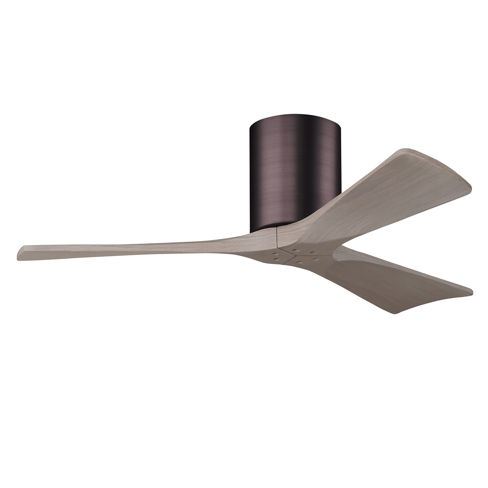 Olivier 3 Blade Ceiling Fan, Brushed Bronze, Gray Ash Tone, 42"