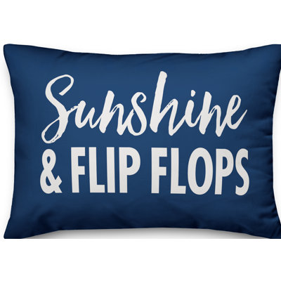  Housse et insert de coussin rectangulaire d'extérieur Sunshine and Flip Flops