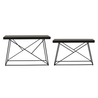 Callas Mirrored Glass Top Nesting Tables