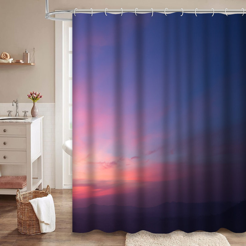 Rideau de douche avec 12 crochets, L 72 po x l 84 po