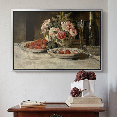 Fraises et champagne, v. 1881-1885 - Henri de Braekeleer, toile tendue avec châssis