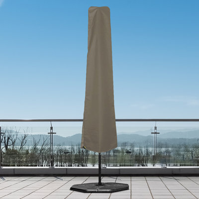 Outdoor Umbrella Cover, for 7ft to 9ft Umbrella, Waterproof 1000D PVC-Coated UV & Tear-Resistant Patio Umbrella Cover with Drawstrings, Beach & Patio by Hokku Designs