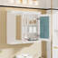 Armoire de rangement murale pour salle de bain avec 2 miroirs et tablettes réglables, conception moderne et peu encombrante pour une organisation améliorée-1020964418