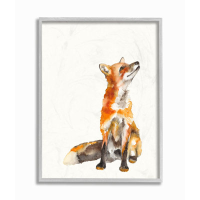 « curieux fox orange animal » par jennifer grolier, reproduction d’art