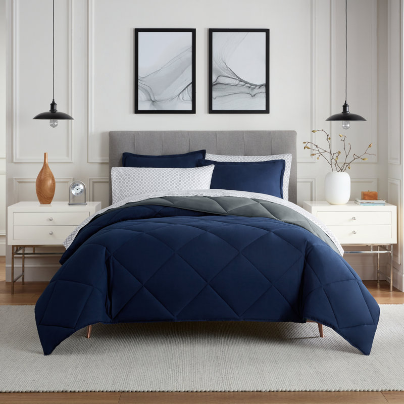 Eclipse Sleep Solutions Lyon Cooling Comforter Set - Full/Queen, Peach Blush, 3-Piece Down Alternative - View #7