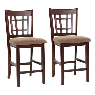 Wood Counter Height Table Set With 4 Stools