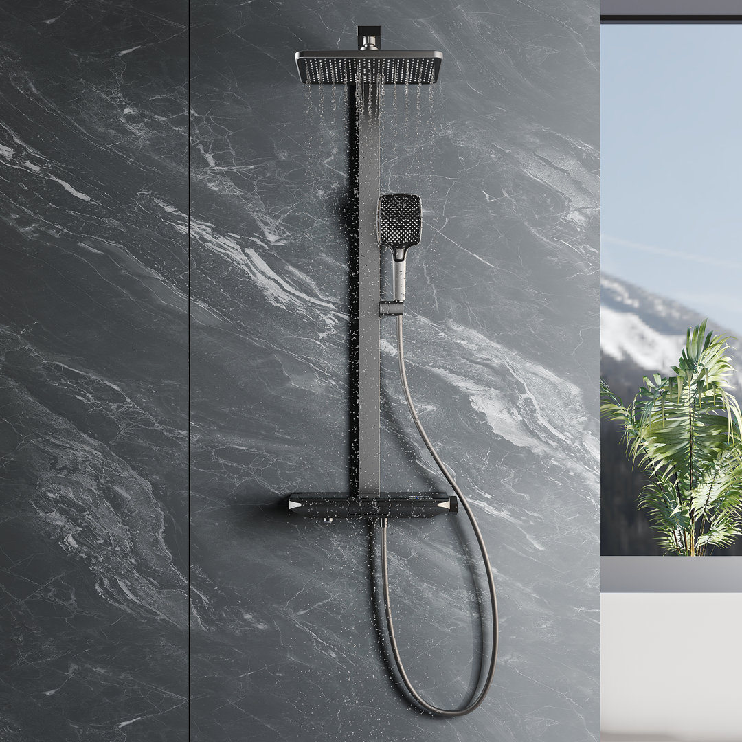 Timed Shower System with Piano Key Controls and Digital Display