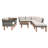 9-Piece Rattan Patio Conversation Set With Cushions-102797469