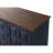 Melesio Retro 3 Door Storage Cabinet  Sideboard Buffet With Plaid Pattern Front