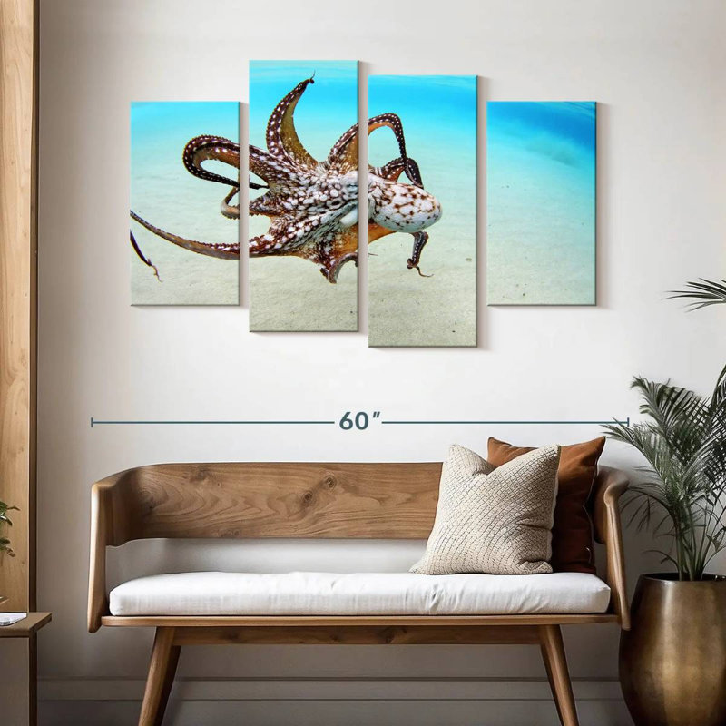 Brampt Wild Ocean Octopus, 32" H x 52" W