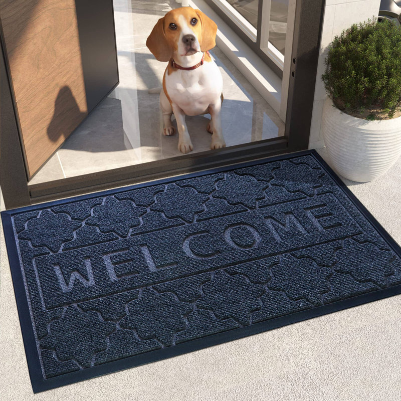 Tapis antidérapant Varvara, L 15 po x L 24 po, Gris foncé