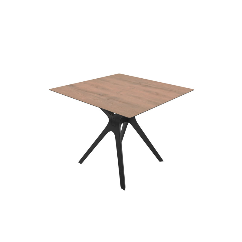 Vela Dining Table, H74 x L90 x W90cm, Oak, Black