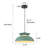 1-Light Dimmable Macaron Green Dome Pendant Light