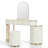 Luxury Makeup Vanity Desk With 3-Color LED Mirror & Stool