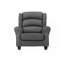Chaise berçante Fabien en tissu gris