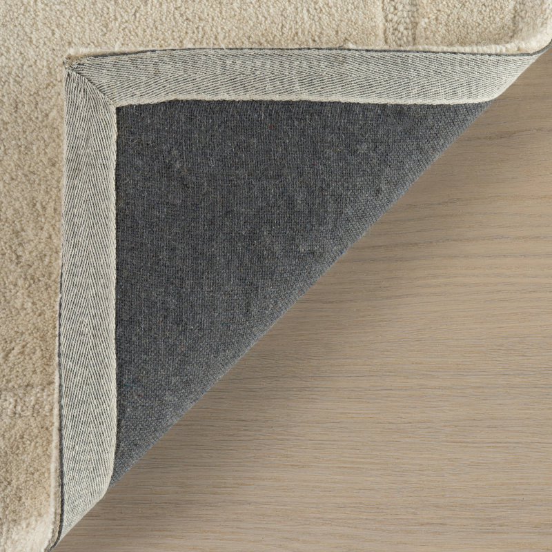 Sahar Solid Modern Wool Rug, Rectangle 7'6" x 9'6"