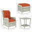 2 - Person Patio Dining Set with Square Table , Cushions Included