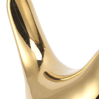 2Pcs Electroplated Ceramic Bird Decoration Nordic Style Modern Abstract Figurine Home Desktop Gifts Gold Plated Large