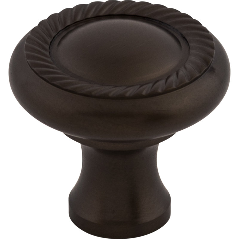 Swirl Cut 1 1/4" Diameter Round Knob, Oiled Rubbed Bronze