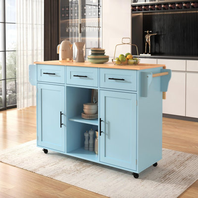 139 cm W Kitchen Island with Top