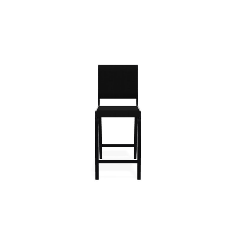 Tabouret de bar 26 po Holna, Noir 5D Sunbrella®, Noir texturé