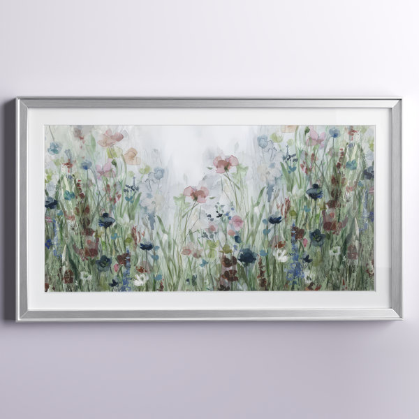 Lark Manor Wildflower Fields Framed On Canvas Painting & Reviews | Wayfair