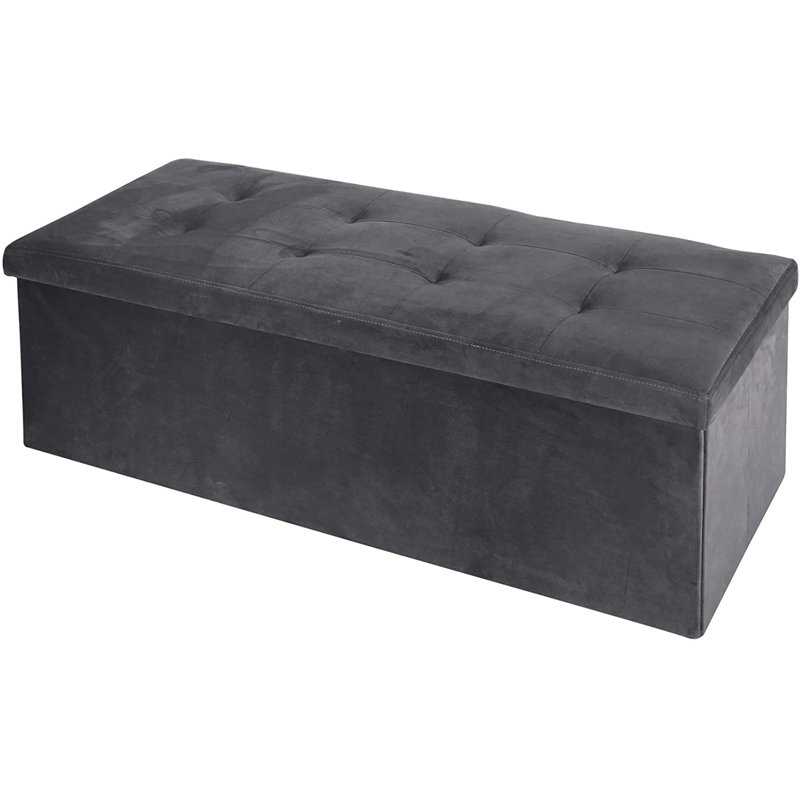 Banc de rangement avec repose-pieds 43 po