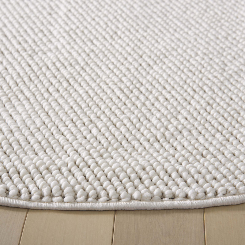 Martha Stewart 920 Performance Solid Color Rug, Round 6'7"