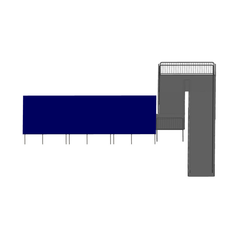 Rampe de scène 29 pi x 10,5 pi, ensemble pour scène haute 32 po